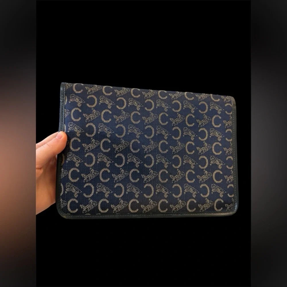 Vintage CELINE Macadam Canvas Clutch 7
